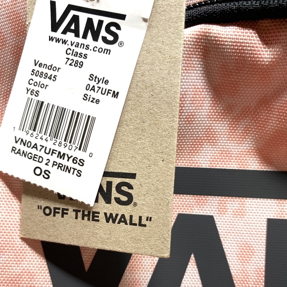 🎒SCHOOL SALE🎒VANS Backpack Pink Women's Laptop Logo Zip Bag VN0A7UFMY6S - Picture 4 of 4